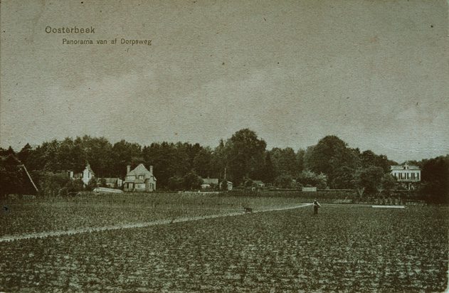 De Eng met op de achtergrond Vreeberg, Roestenburg, tuinmanswoning van de Pietersberg en Rijnheuvel.