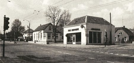 Garage Bergeyk op de plek van het huidige benzinestation aan de Utrechtseweg