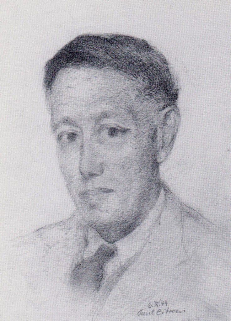Poertret van Frits Eschauzier door Paul Citroen, 1944.