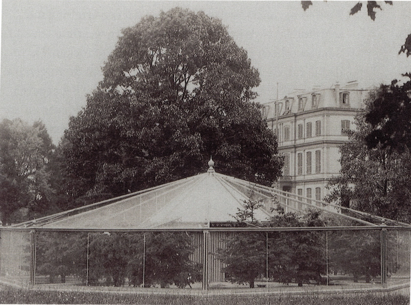 De door Hendrikus van Roest gebouwde volière ten zuid-oosten van het paleis.